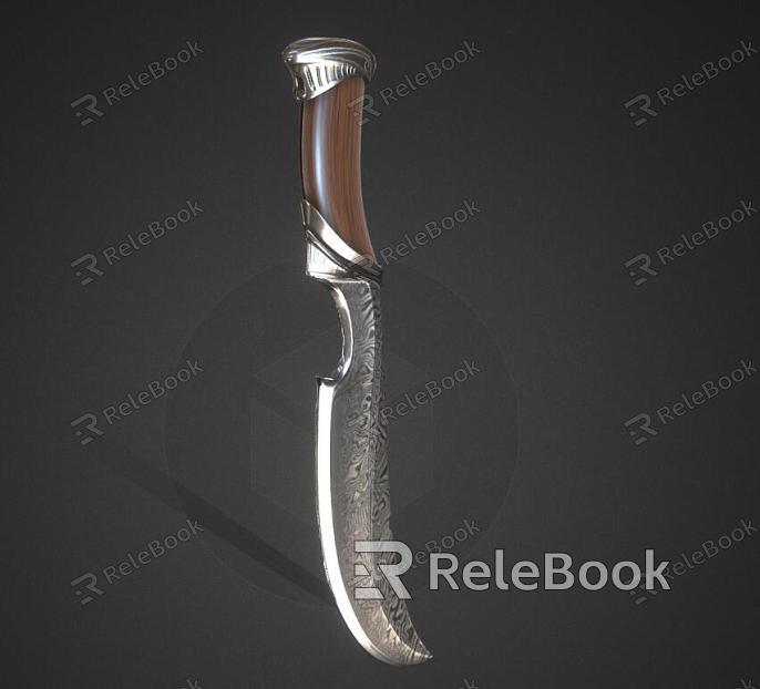 weapon dagger damascus sword knife props model