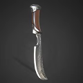 weapon dagger damascus sword knife props 3d model
