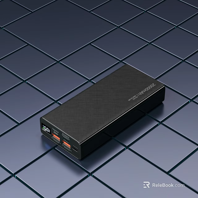 High Capacity 30000mAh Power Bank With Multiple USB Ports For Mobile Devices 3d model 