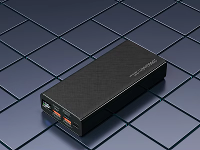 High Capacity 30000mAh Power Bank With Multiple USB Ports For Mobile Devices 3d model