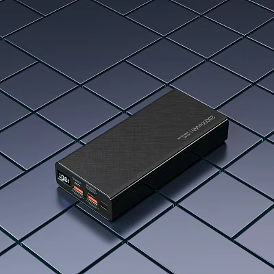 High Capacity 30000mAh Power Bank With Multiple USB Ports For Mobile Devices 3d model