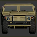 Tan Colored Military Off Road Vehicle With Rugged Design And Large Tires
