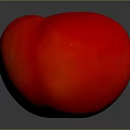 Fresh Ripe Red Tomato Isolated on Dark Background with Shiny Surface and Reflection