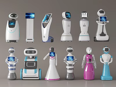 Modern Artificial Intelligence Robot Technology Intelligent Robot Robot Guide Robot Multifunctional Robot 3d model