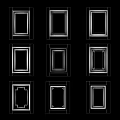 Black Cabinet Doors With Various Decorative Panel Designs For Kitchen Furniture