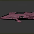 Pink Sci Fi Futuristic Spaceship Model With Aerodynamic Shape And Detailed Design