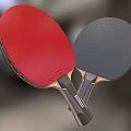 High Quality Table Tennis Rackets With Red And Black Surfaces Crossed Together