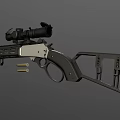 Tactical Military Sniper Rifle With Scope Magazine And Metal Components