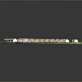 Colorful Cartoon Residential Scene With Neatly Arranged Houses And Green Trees