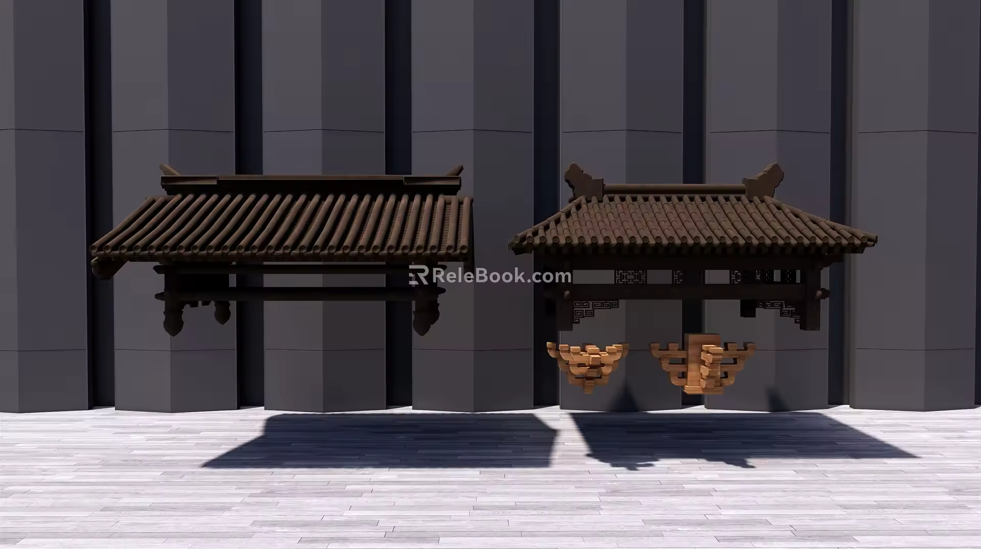 New Chinese Eaves Component 3d model