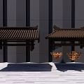 New Chinese Eaves Component 3d model