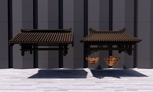 New Chinese Eaves Component 3d model