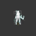 Fantasy Game Character With Blue Green Armor And Magical Staff Design