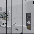 Bathroom Wall Cabinet Featuring Glass Doors LED Lighting And Organized Toiletries Storage