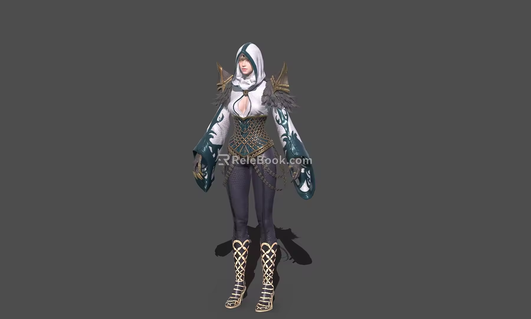 Alien Mage Female Summoner Warlock 3d model