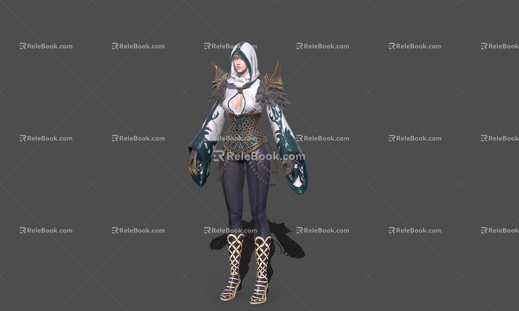 Alien Mage Female Summoner Warlock 3d model