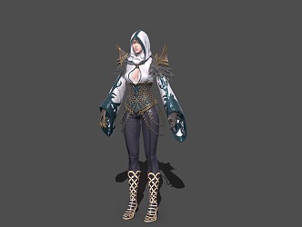 Alien Mage Female Summoner Warlock 3d model