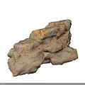 Natural Outdoor Rock Formation With Stacked Stones Textured Surface And Earth Tones