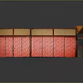 Traditional Japanese Tatami Mat With Green Patterned Area Rug For Living Space