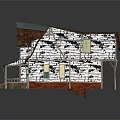 Traditional Wooden House Featuring Red Tiled Roof White Exterior And Front Porch With Steps