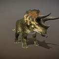 Highly Detailed Triceratops Dinosaur 3D Model With Horned Head And Frill