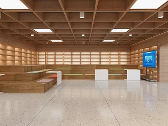 Ladder Reading in Modern Reading Room 3d model
