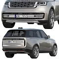 Silver Range Rover Front And Rear View