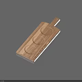 Natural Wooden Cutting Board With Ergonomic Handle And Smooth Surface For Kitchen Use