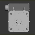 Industrial Electric Motor With Metal Housing Flange Shaft And Lifting Rings