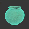 Artisanal Hand Carved Ceramic Vase with Natural Crack Patterns and Textured Surface