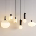 Modern Pendant Lights With Various Shapes Glass And Matte Finish For Home Interior