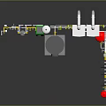 Industrial Equipment Setup With Cylindrical Tanks Pipes Valves And Colored Components