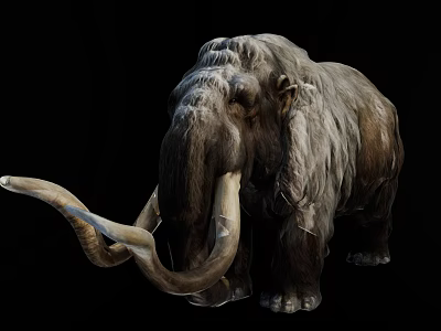 Mammos, ancient creatures, reptiles 3d model