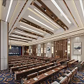 Spacious Elegant Business Conference Room With Professional Presentation Facilities And Comfortable Well Arranged Seats