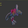 Fantasy Mouse Character Mount With Red Gear Long Ears And Furry Paws