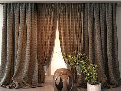 Curtains 3d model