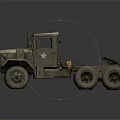 Vintage Military Utility Vehicle With Camouflage Paint And Six Wheel Drive Design