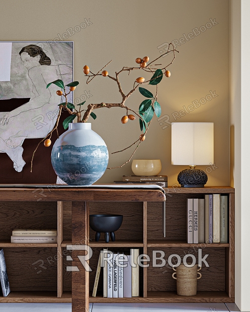 Quiet Vase Table Lamp Book Ornaments model