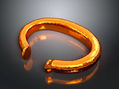 Shiny Golden Circular Daily Life Product With Smooth Surface For Accessory Use 3d model