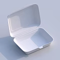 White Open Square Lunch Box As Practical Daily Life Essential For Food Storage