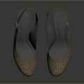 Women's Light Brown Woven Texture Heels With Medium Heel And Ankle Strap