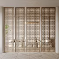 Three-dimensional metal partition Chinese-style partition hotel partition three-dimensional partition Chinese-style screen 3d model