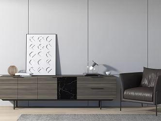 Modern TV Cabinet TV Cabinet Single Chair 3d model