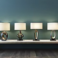 Light Luxury Special-shaped Table Lamp Table Lamp Combination 3d model