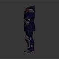 Protective Tactical Uniform with Yellow Shoulder Stripes Utility Belt and Knee Pads for Emergency Personnel