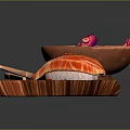 Fresh Salmon Sushi And Octopus In Bowl With Chopsticks On Wooden Board