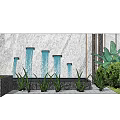 modern landscape wall 3d model