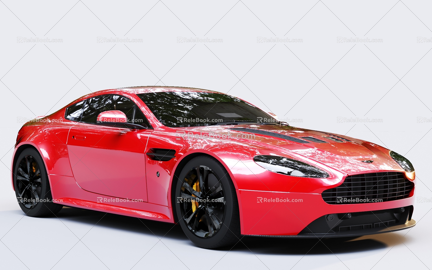 Red Car sports car Aston Martin 3d model