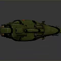 Advanced Military Weapon Design With Green Camouflage Red Star And Mechanical Engines