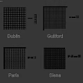 Classic Ornamental Components With Dublin Guilford And Geometric Design Patterns 3d model